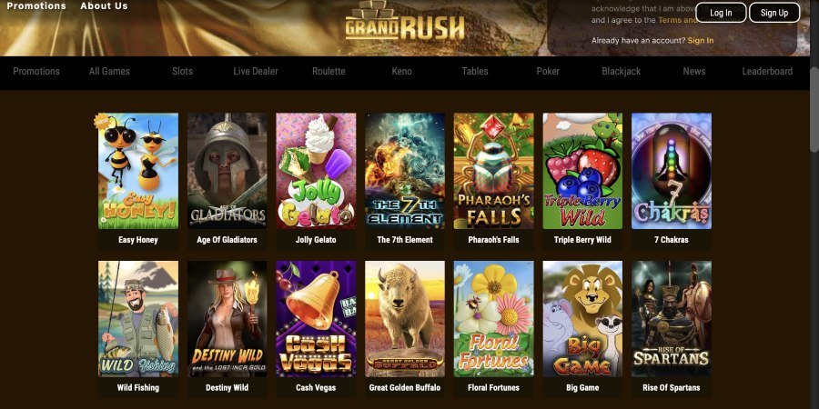 screenshot casino games grand rush casino